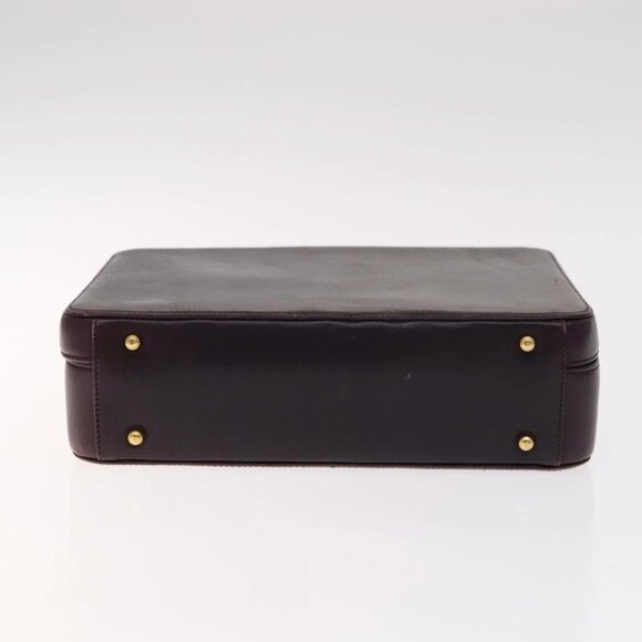 GUCCI Hand Bag Leather 2way Purple Gold Auth 107260 - Picture 7 of 16